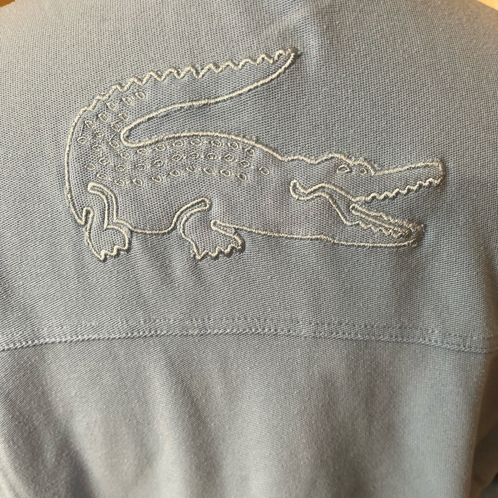 Lacoste Mens Light Blue Polo Sz 4 (Medium) EUC